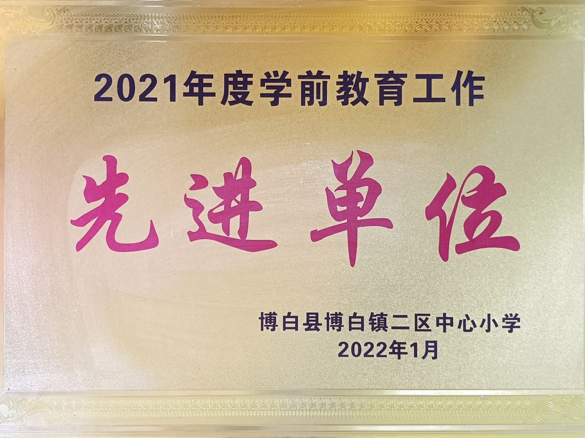 学前教育工作先进单位